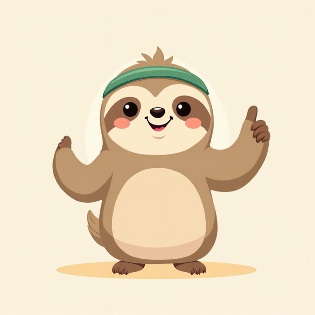 Keto Coach's sloth mascot giving a thumbs up